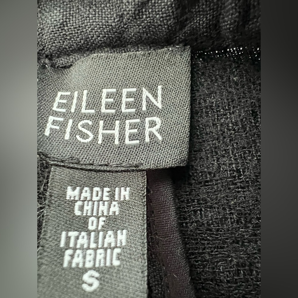 Eileen Fisher -Dress Jacket Black
Small A-Line Asian Woven Wool EUC - Picture 7 of 12